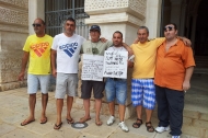 La protesta odierna degli ex dipendenti Alba Nuova