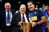 Giuseppe Manfredi, presidente nazionale della Federazione italiana pallavolo e Ferdinando De Giorgi, allenatore della nazionale italiana di pallavolo