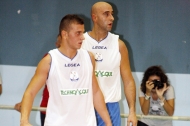 Da sinistra, Stefano Sirena e Gigi Risolo (foto Chicco Saponaro)