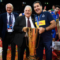 Giuseppe Manfredi, presidente nazionale della Federazione italiana pallavolo e Ferdinando De Giorgi, allenatore della nazionale italiana di pallavolo