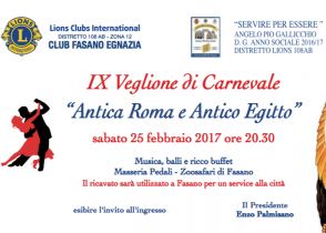 Veglione di carnevale per il Lions Club Fasano Egnazia - OsservatorioOggi