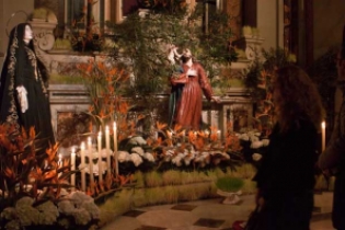 Il sepolcro allestito nella Chiesa del Rosario lo scorso anno