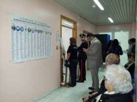 L'esterno del seggio dell'ospedale