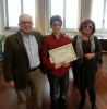I genitori di Valerio Gentile consegnano il premio al giovane violinista Stefano Scolletta