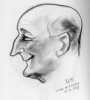 Luigi Amati in una caricatura di “Bepi”.