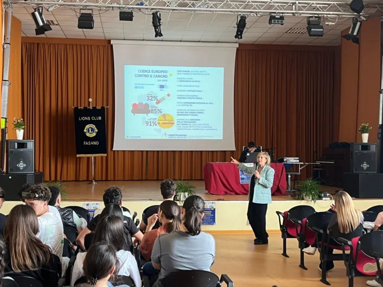 Grande interesse dei liceali del “L. da Vinci” per il “Progetto Martina” promosso dal Lions Club Fasano - Osservatorio Fasano