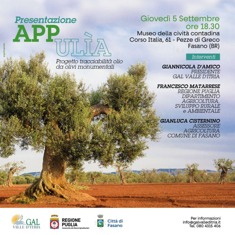 La tracciabilità dell’olio EVO a portata di smartphone Presentazione dell’App ULIA La tracciabilità dell'olio EVO a portata di smartphone Presentazione dell’App ULIA - Osservatorio Fasano
