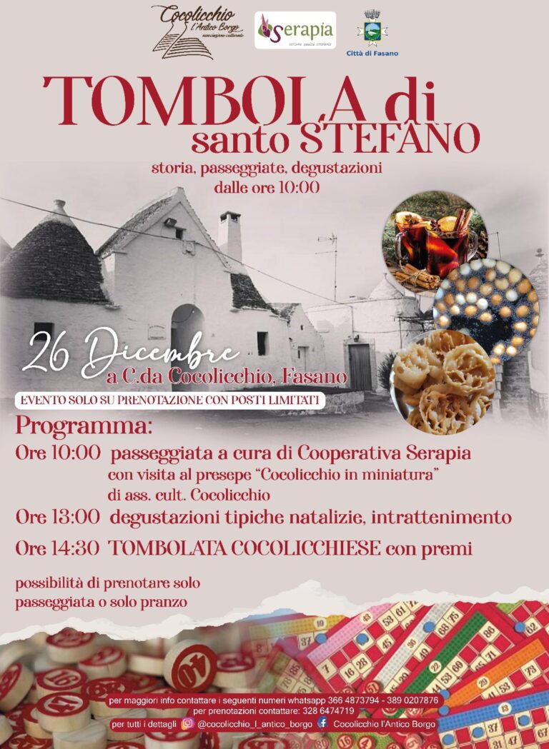Tombola di Santo Stefano a Cocolicchio - Osservatorio Fasano