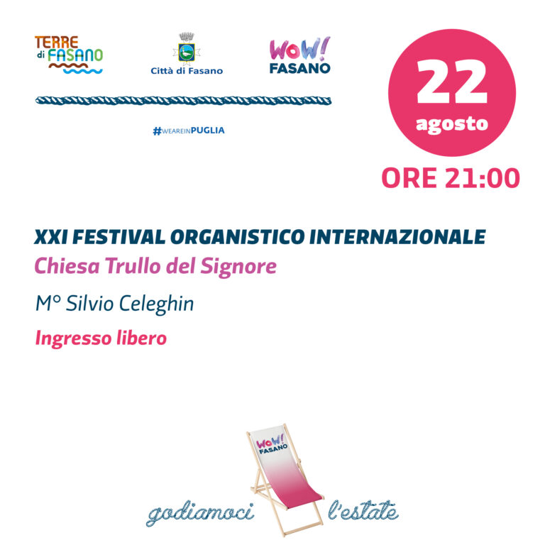 Questa sera appuntamento con il Festival Organistico Internazionale Questa sera appuntamento con il Festival Organistico Internazionale - Osservatorio Fasano