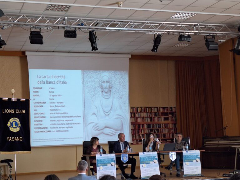 Lions Club Fasano: “Educazione finanziaria” al “dal Vinci” Lions Club Fasano: “Educazione finanziaria” al "dal Vinci" - Osservatorio Fasano