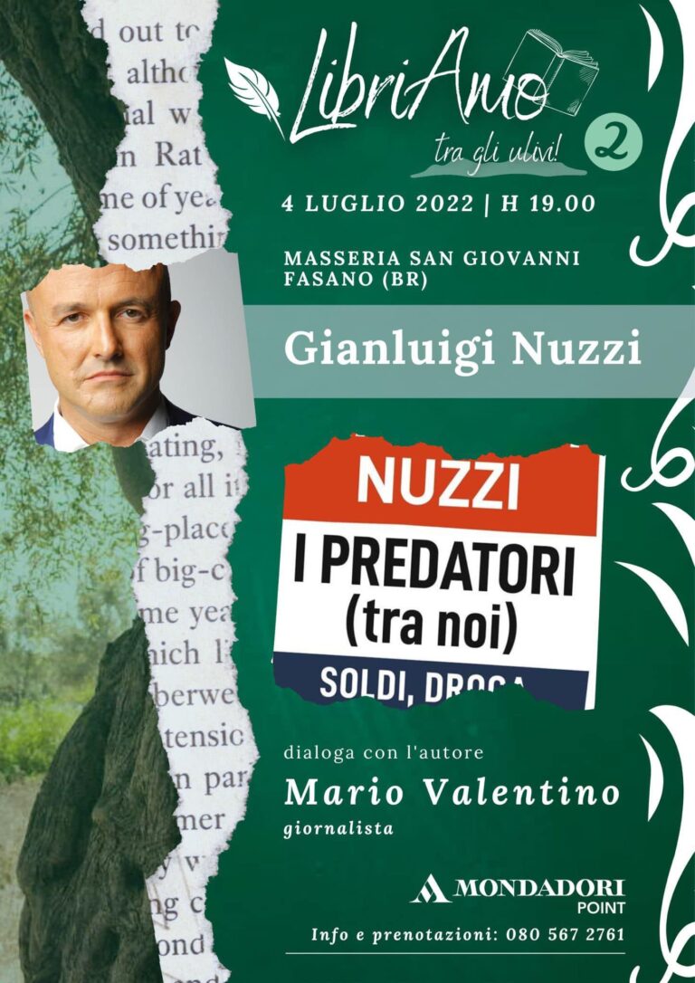 Gianluigi Nuzzi presenta “I predatori” a “Libriamo…tra gli ulivi!” Gianluigi Nuzzi presenta “I predatori” a “Libriamo…tra gli ulivi!” - Osservatorio Fasano
