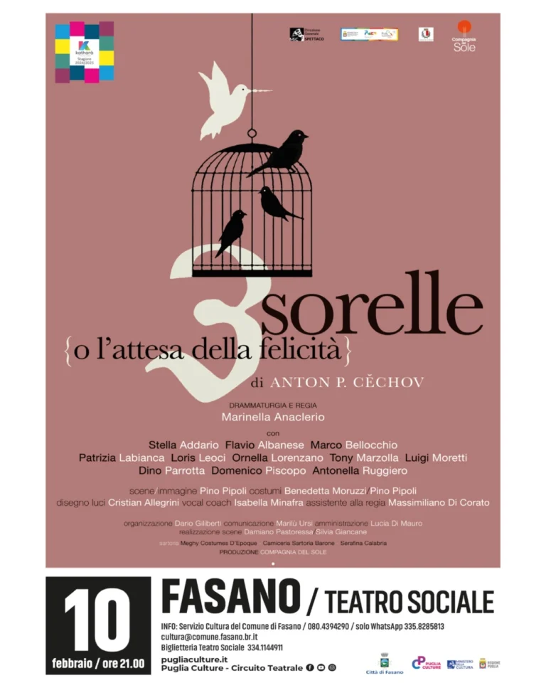 “3 sorelle (o l’attesa della felicità)”, una commedia brillante sulle cause e gli effetti della ludopatia “3 sorelle (o l’attesa della felicità)”, una commedia brillante sulle cause e gli effetti della ludopatia - Osservatorio Fasano