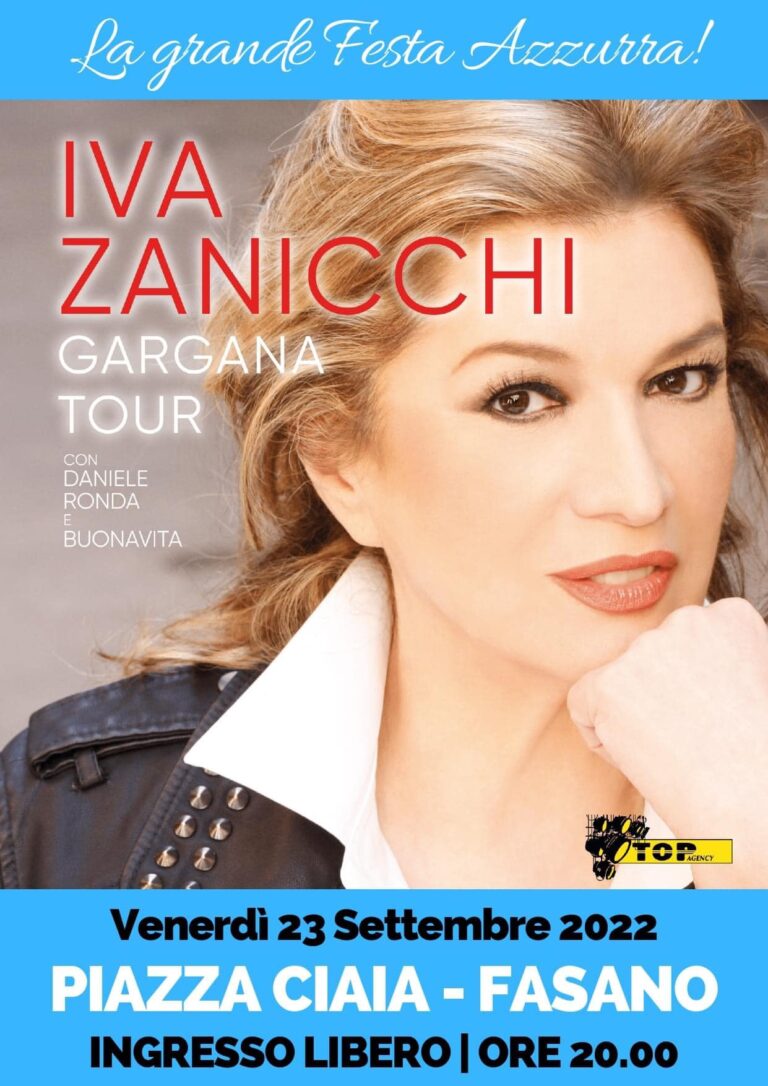 Iva Zanicchi in concerto questa stasera in piazza Ciaia a Fasano - Osservatorio Fasano