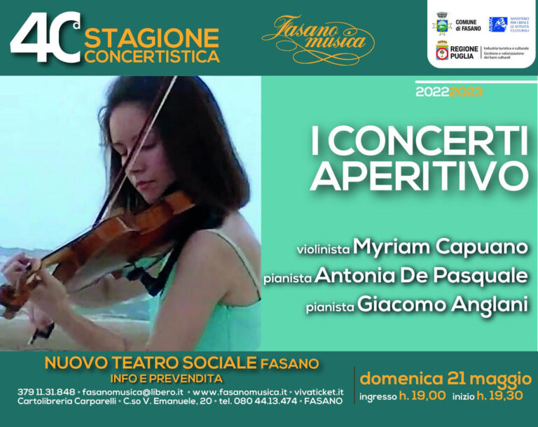 Con il trio De Pasquale – Capuano – Anglani chiude il ciclo di concerti aperitivo di Fasanomusica Con il trio De Pasquale - Capuano - Anglani chiude il ciclo di concerti aperitivo di Fasanomusica - Osservatorio Fasano