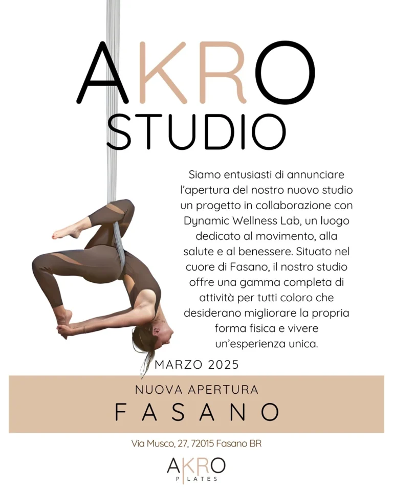A Fasano arriva Dynamic Wellness Lab: un nuovo spazio dedicato al movimento e all’arte A Fasano arriva Dynamic Wellness Lab: un nuovo spazio dedicato al movimento e all'arte - Osservatorio Fasano