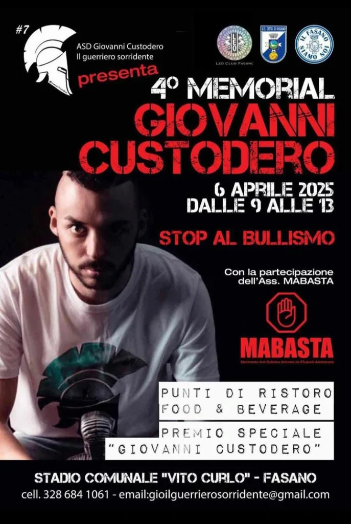 Memorial "Giovanni Custodero": Sport, Solidarietà e Comunità - Osservatorio Fasano