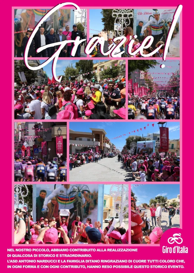 Pezze di Greco ha celebrato il Giro e ricordato il Campione: il ringraziamento dell’ASD Narducci Pezze di Greco ha celebrato il Giro e ricordato il Campione: il ringraziamento dell’ASD Narducci - Osservatorio Fasano