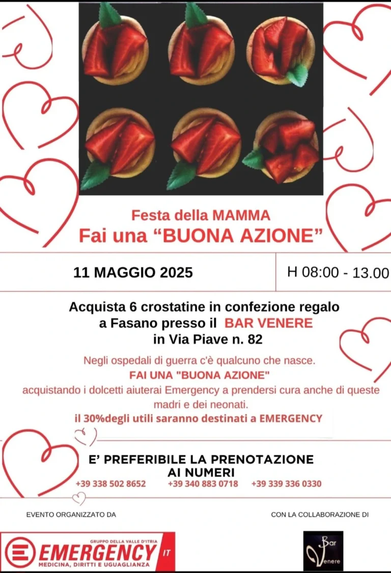 Festa della Mamma a Fasano: un dolce gesto di solidarietà con la pasticceria Venere - Osservatorio Fasano