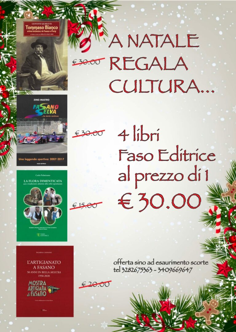 A Natale regala cultura: scegli il Box libri Faso Editrice A Natale regala cultura: scegli il Box libri Faso Editrice - Osservatorio Fasano