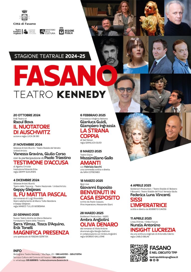 Raoul Bova, Vanessa Gravina, Giampiero Ingrassia, Massimiliano Gallo, Ambra Angiolini, Ferzan Ozpetek, Tosca D’Aquino, Gianluca Guidi e tanti altri artisti per la nuova stagione teatrale a Fasano Raoul Bova, Vanessa Gravina, Giampiero Ingrassia, Massimiliano Gallo, Ambra Angiolini, Ferzan Ozpetek, Tosca D’Aquino, Gianluca Guidi e tanti altri artisti per la nuova stagione teatrale a Fasano - Osservatorio Fasano