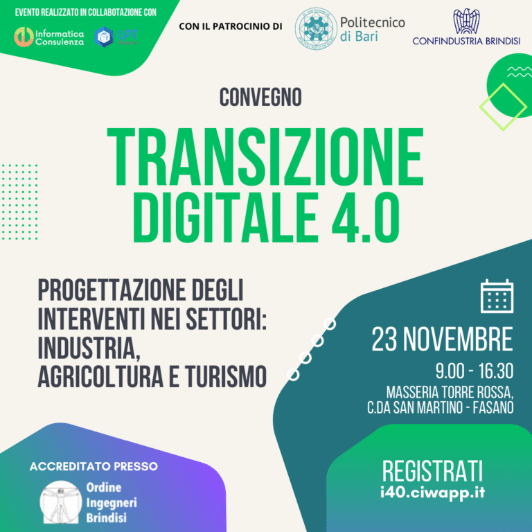 A Masseria Torre Rossa si discute di “Transizione Digitale 4.0” A Masseria Torre Rossa si discute di "Transizione Digitale 4.0" - Osservatorio Fasano