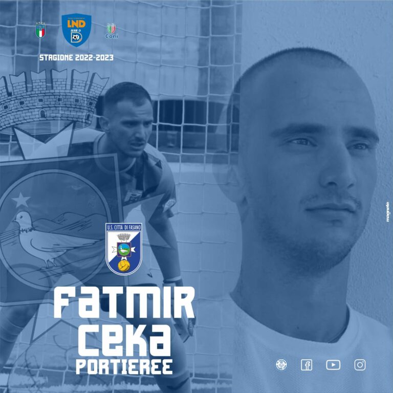 Il 2002 Fatmir Ceka difenderà ancora la porta biancazzurra Il 2002 Fatmir Ceka difenderà ancora la porta biancazzurra - Osservatorio Fasano