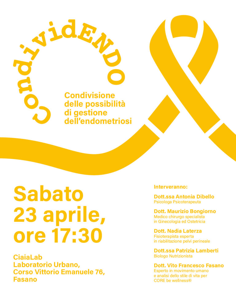 “CondividENDO”: sabato 23 un incontro per parlare dell’endometriosi - Osservatorio Fasano