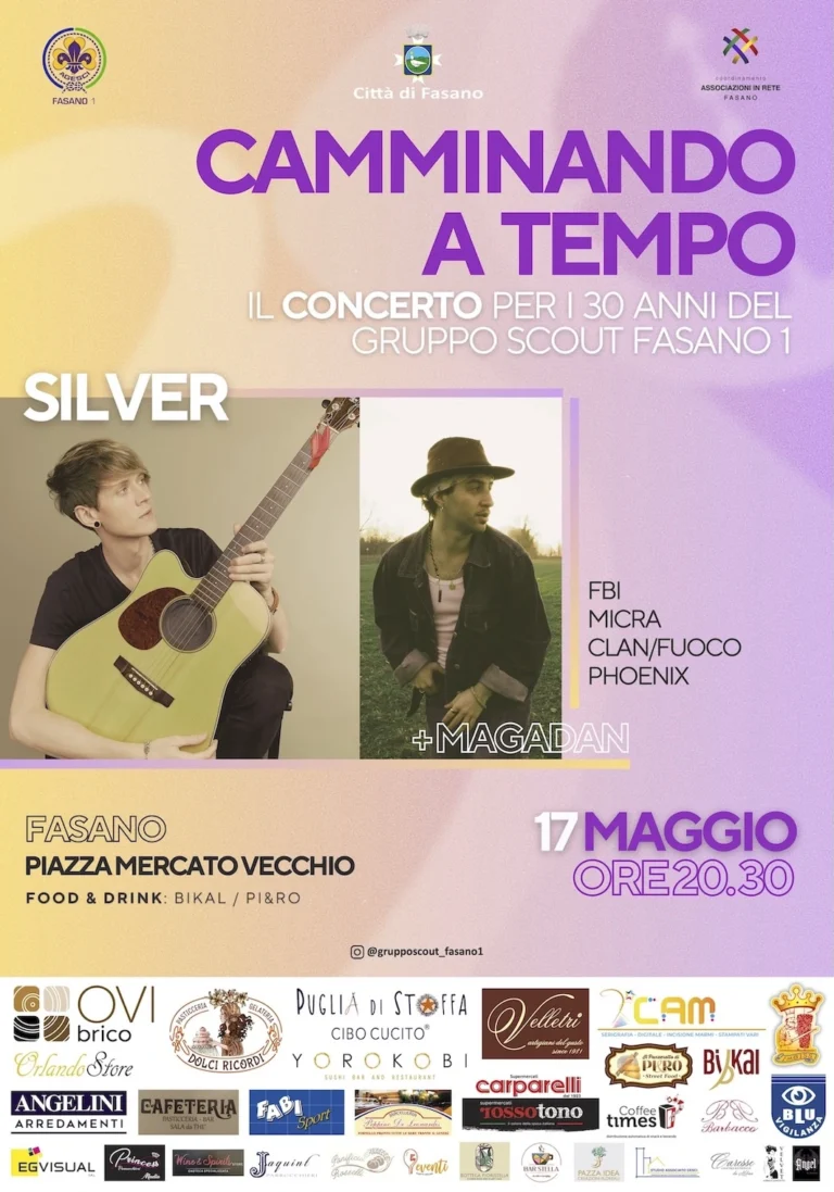 “Camminando a Tempo”: il concerto per i 30 anni del Gruppo Scout Fasano 1 “Camminando a Tempo”: il concerto per i 30 anni del Gruppo Scout Fasano 1 - Osservatorio Fasano