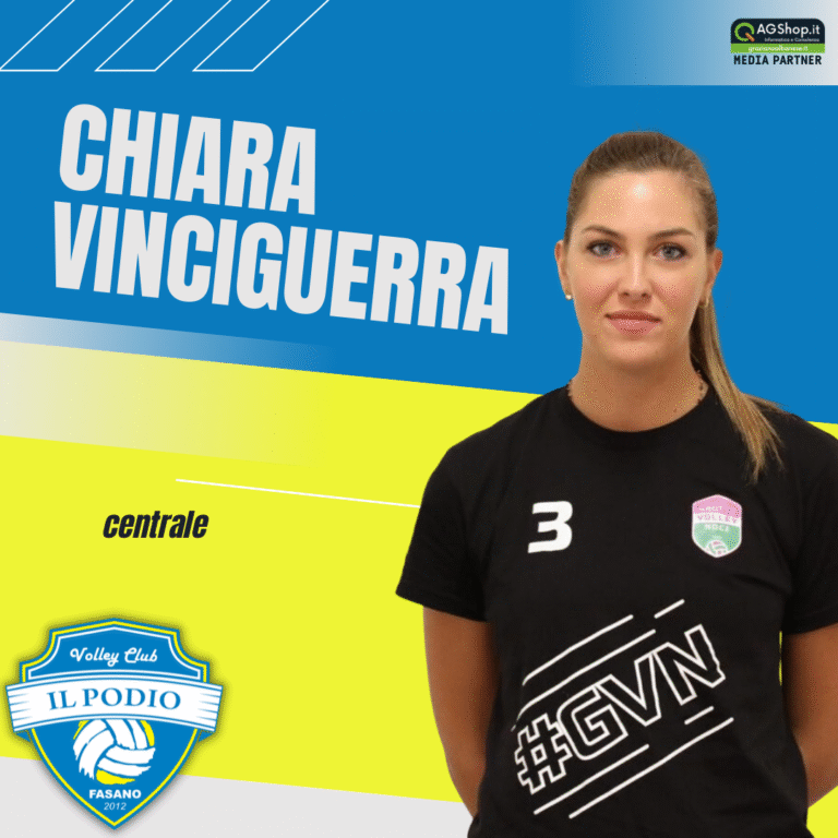 Chiara Vinciguerra vestirà la maglia del Podio Chiara Vinciguerra vestirà la maglia del Podio - Osservatorio Fasano