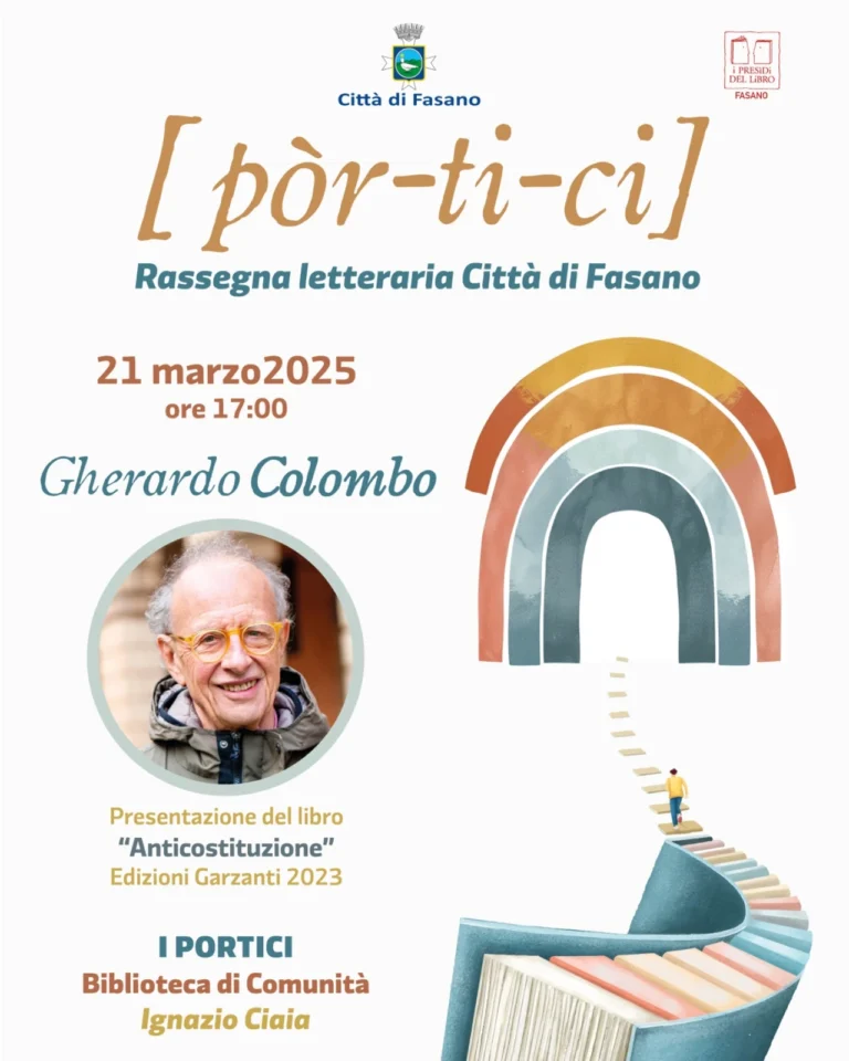 Anticostituzione: Gherardo Colombo a Fasano Anticostituzione: Gherardo Colombo a Fasano - Osservatorio Fasano