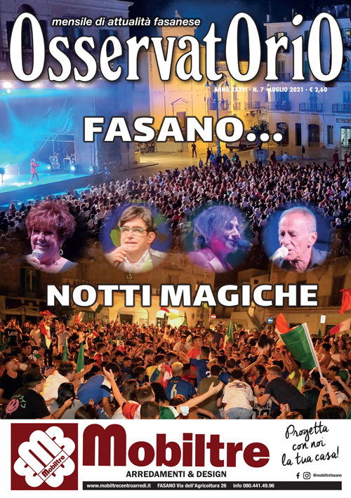 Da stamane in edicola il numero di Luglio di Osservatorio Da stamane in edicola il numero di Luglio di Osservatorio - Osservatorio Fasano