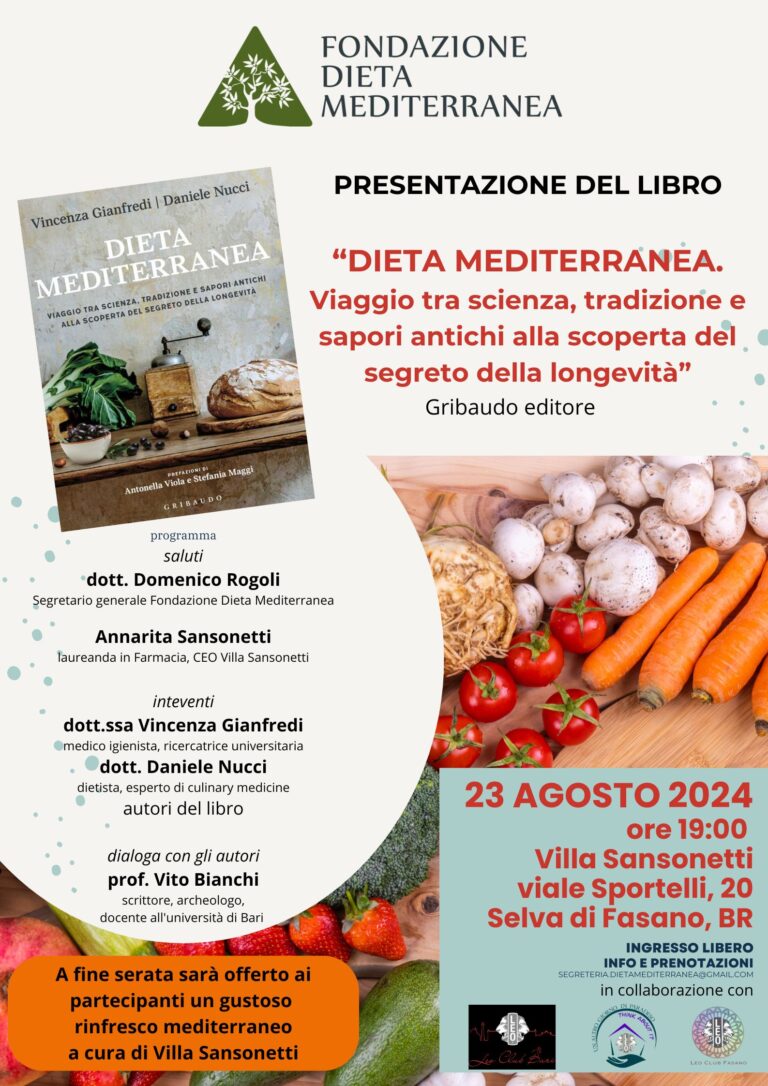 Dieta mediterranea. Viaggio tra scienza, tradizione e sapori antichi alla scoperta della longevità - Osservatorio Fasano