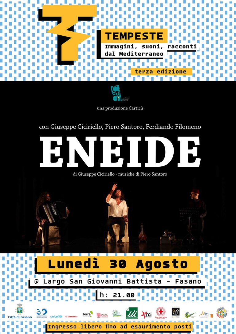 L'Eneide di Giuseppe Ciciriello a Fasano con il Festival 'Tempeste' - Osservatorio Fasano