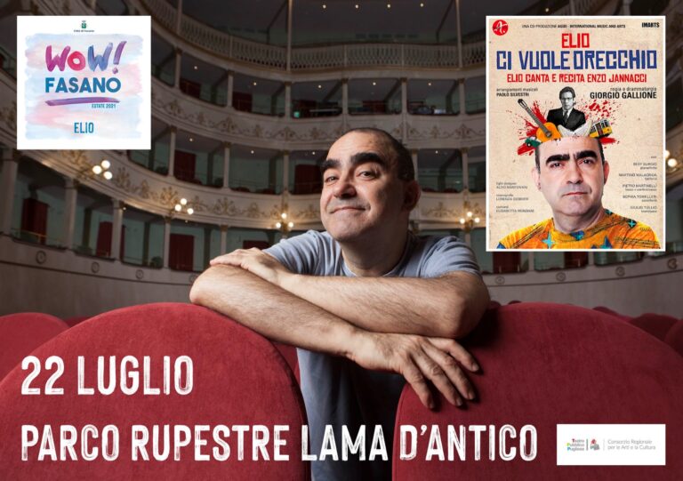 Wow! Fasano: sold out le due date di Valerio Lundini. Spostato a Lama d’Antico lo spettacolo di Elio e arrivano Tullio Solenghi e Massimo Lopez Wow! Fasano: sold out le due date di Valerio Lundini. Spostato a Lama d’Antico lo spettacolo di Elio e arrivano Tullio Solenghi e Massimo Lopez - Osservatorio Fasano