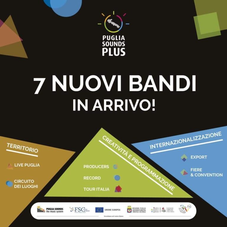 Online i bandi Puglia Sounds Plus Online i bandi Puglia Sounds Plus - Osservatorio Fasano