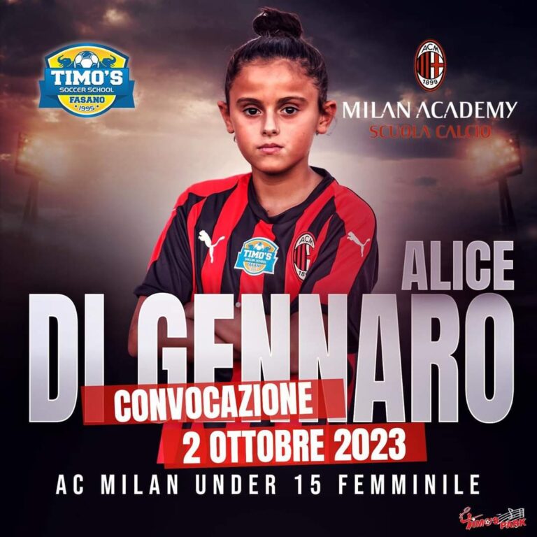 GSD Fasano: Checca Liuzzi e Alice Di Gennaro convocate nel Milan GSD Fasano: Checca Liuzzi e Alice Di Gennaro convocate nel Milan - Osservatorio Fasano