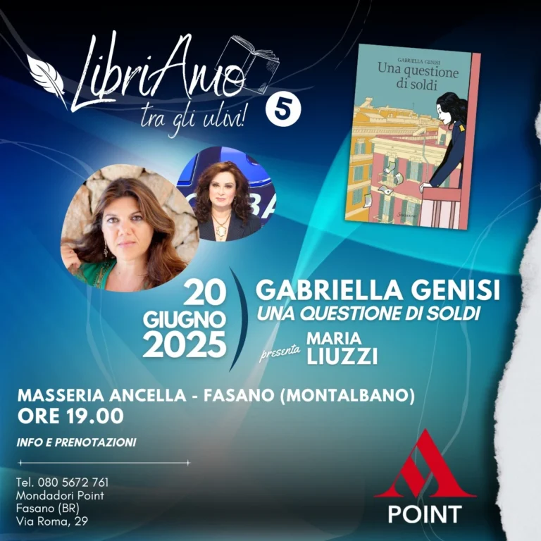 "LibriAmo… tra gli ulivi!”: Giletti, Genisi e Bravetti protagonisti del fine settimana letterario a Fasano - Osservatorio Fasano
