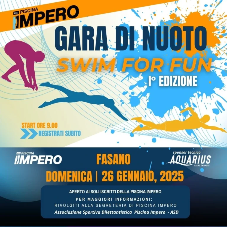 Gara di Nuoto “Swim for Fun”: Una Celebrazione dello Sport e della Condivisione Gara di Nuoto "Swim for Fun": Una Celebrazione dello Sport e della Condivisione - Osservatorio Fasano