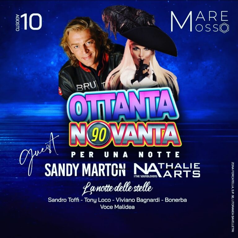 Sandy Marton e Nathalie Arts a Savelletri per la one night anni ’80 e ’90 Sandy Marton e Nathalie Arts a Savelletri per la one night anni '80 e '90 - Osservatorio Fasano
