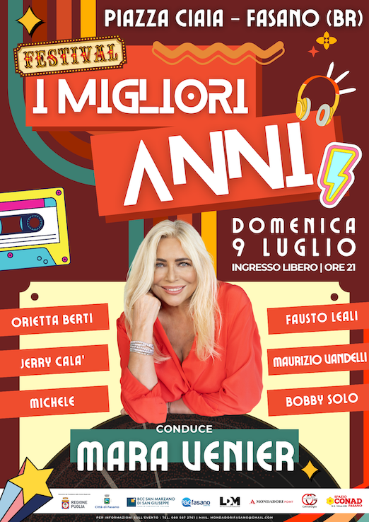 “Festival – I Migliori Anni”, i posti a sedere sono sold out. È possibile prenotarsi per i posti in piedi” “Festival - I Migliori Anni”, i posti a sedere sono sold out. È possibile prenotarsi per i posti in piedi” - Osservatorio Fasano