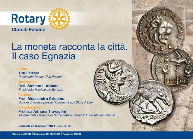 ‘La moneta racconta la città. Il caso di Egnazia’ 'La moneta racconta la città. Il caso di Egnazia' - Osservatorio Fasano