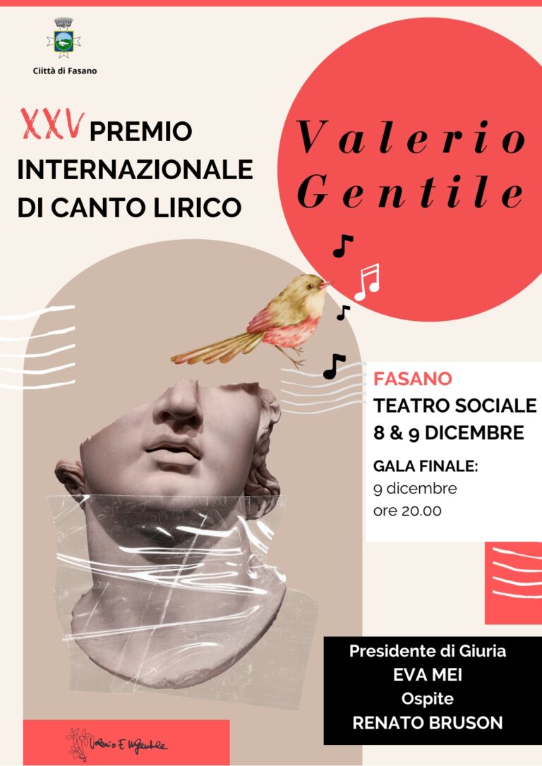 XXV edizione Premio Valerio Gentile: stasera la finale XXV edizione Premio Valerio Gentile: stasera la finale - Osservatorio Fasano