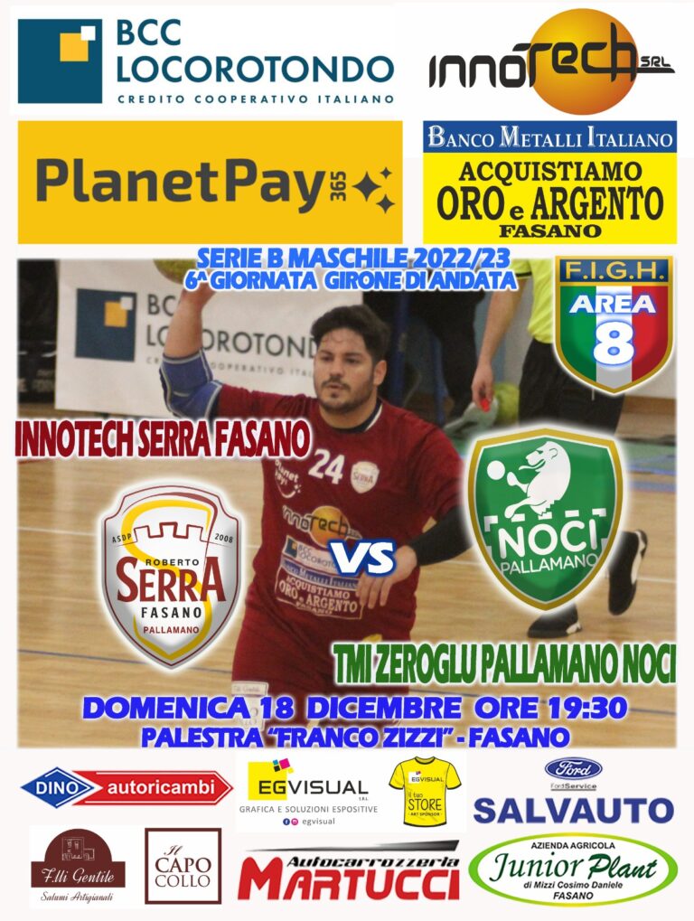 Innotech Serra Fasano arriva la capolista: regali o carbone sotto l’albero? - Osservatorio Fasano