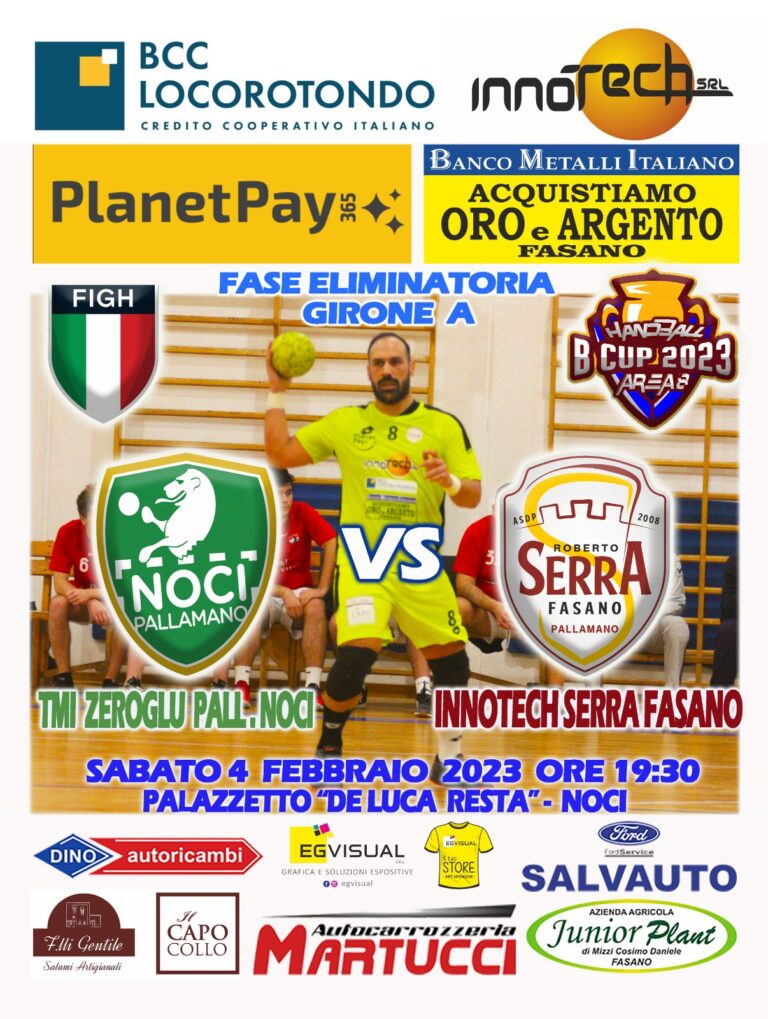 B Cup: Innotech Serra Fasano a Noci per conquistare la semifinale - Osservatorio Fasano