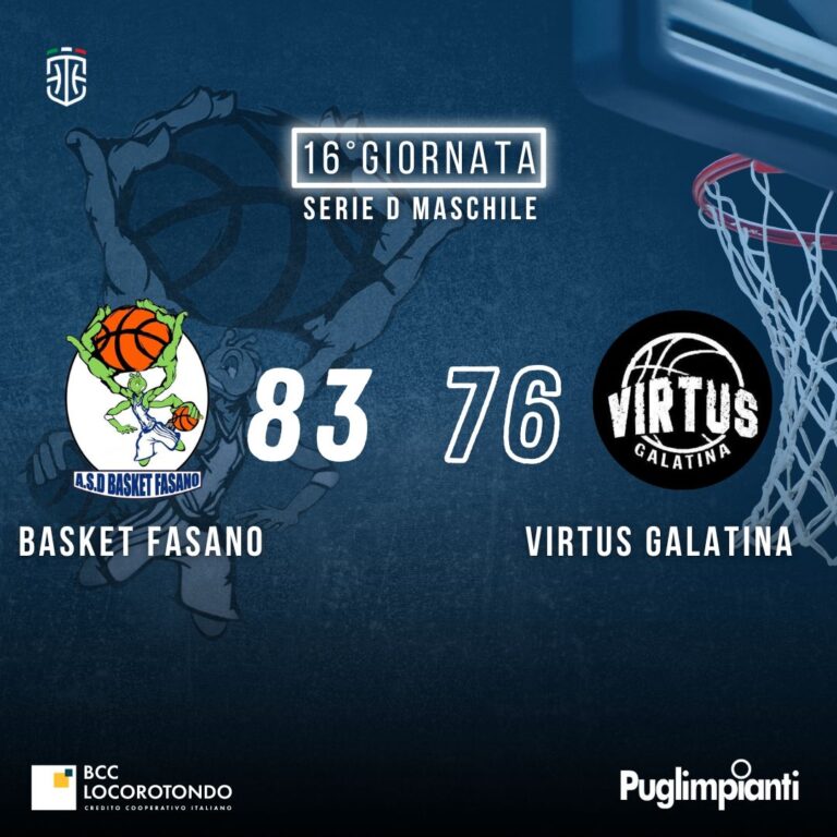 La Puglimpianti batte la Virtus Galatina La Puglimpianti batte la Virtus Galatina - Osservatorio Fasano