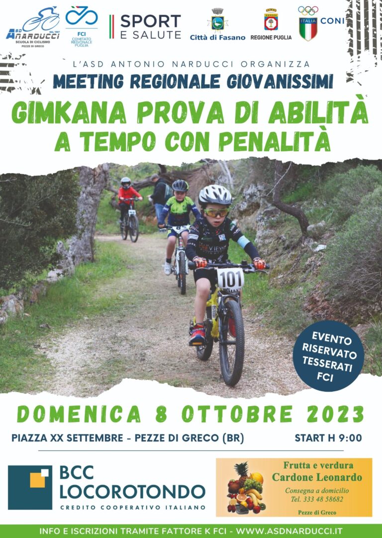 4ª Prova del Meeting di Ciclismo FCI Regionale Puglia Giovanissimi a Fasano 4ª Prova del Meeting di Ciclismo FCI Regionale Puglia Giovanissimi a Fasano - Osservatorio Fasano