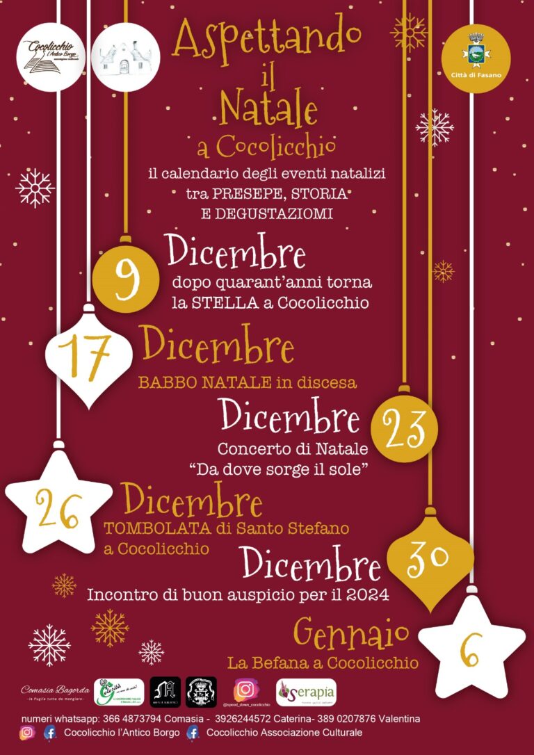 Natale a Cocolicchio 2023 Natale a Cocolicchio 2023 - Osservatorio Fasano