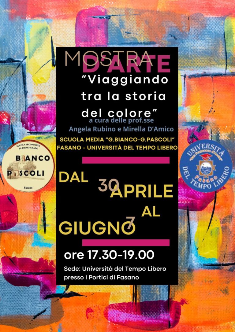 All’UTL “Viaggiando tra la storia del colore” All’UTL “Viaggiando tra la storia del colore” - Osservatorio Fasano