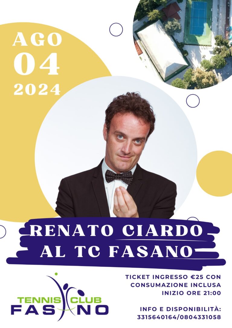 Renato Ciardo al Tennis Club a Selva di Fasano - Osservatorio Fasano