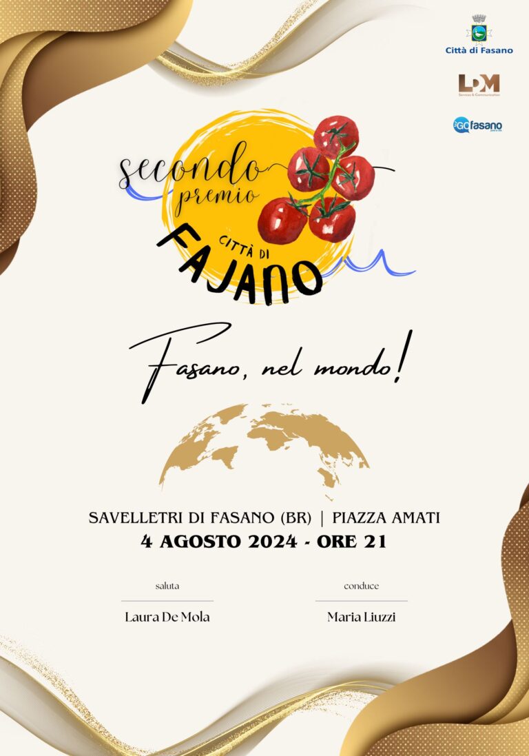 Savelletri: seconda edizione del Premio Internazionale Fajano - Osservatorio Fasano